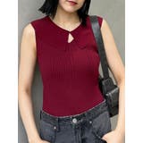 ボルドー | 付け衿2WAYリブニット | MURUA