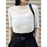 アイボリー | ボトルネックシアーカットトップス | MURUA
