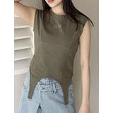 カーキ | ガーターヘムトップス | MURUA