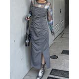 グレー | アシメギャザーキャミワンピース | MURUA