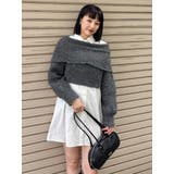 オフショルニット×ミニシャツワンピSET | MURUA | 詳細画像13