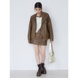 ヴィンテージライクフェイクレザーミニスカート | MURUA | 詳細画像13 