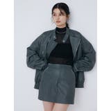 ヴィンテージライクフェイクレザーミニスカート | MURUA | 詳細画像14 