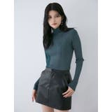 ヴィンテージライクフェイクレザーミニスカート | MURUA | 詳細画像2 