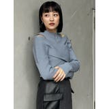 カシュクールハーフジップトップス | MURUA | 詳細画像4 