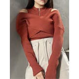 ダークオレンジ | カシュクールハーフジップトップス | MURUA