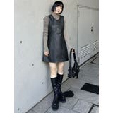 フェイクレザーホックミニワンピース | MURUA | 詳細画像11 