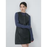 フェイクレザーホックミニワンピース | MURUA | 詳細画像3 