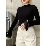 ブラック | ベルスリーブラインニット | MURUA