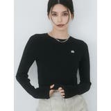 ブラック | ロゴプレートベーシックニット | MURUA