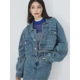 ブルー | ショートデニムジャケット【セットアップ着用可】 | MURUA