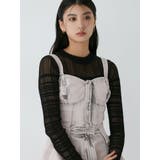 ピンク | ガーターデニムビスチェ【セットアップ着用可】 | MURUA