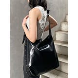 ブラック | フェイクレザーショルダーバッグ | MURUA