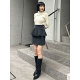 ペプラムデニムミニスカート【セットアップ着用可】 | MURUA | 詳細画像24