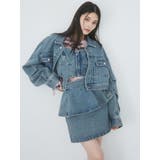 ペプラムデニムミニスカート【セットアップ着用可】 | MURUA | 詳細画像7