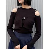 ブラック | フロントホックカットアウトニット | MURUA
