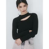 ブラック | カットツイストタイトニット | MURUA