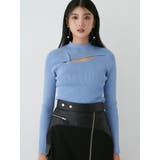 ブルー | カットツイストタイトニット | MURUA