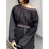 ブラック | チュールレイヤードプルオーバー | MURUA