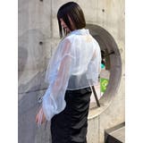 リボンドロストスリーブシャイニーシアーシャツ | MURUA | 詳細画像22 