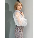 リボンドロストスリーブシャイニーシアーシャツ | MURUA | 詳細画像27 