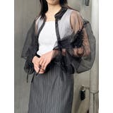 リボンドロストスリーブシャイニーシアーシャツ | MURUA | 詳細画像33 