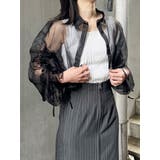 リボンドロストスリーブシャイニーシアーシャツ | MURUA | 詳細画像34 