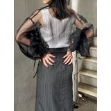 リボンドロストスリーブシャイニーシアーシャツ | MURUA | 詳細画像35 