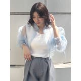 リボンドロストスリーブシャイニーシアーシャツ | MURUA | 詳細画像43 