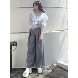 リボンドロストスリーブシャイニーシアーシャツ | MURUA | 詳細画像46 