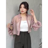 リボンドロストスリーブシャイニーシアーシャツ | MURUA | 詳細画像47 