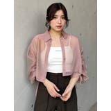 リボンドロストスリーブシャイニーシアーシャツ | MURUA | 詳細画像48 