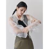 リボンドロストスリーブシャイニーシアーシャツ | MURUA | 詳細画像6 