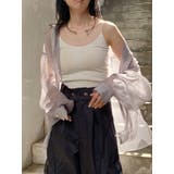 グレー | ボリュームスリーブシャイニーシアーシャツ | MURUA