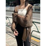 ブラウン | ボリュームスリーブシャイニーシアーシャツ | MURUA
