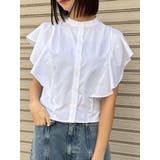 ホワイト | ラッフルスリーブボリュームブラウス | MURUA