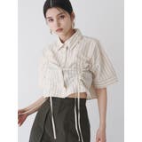 ホワイト | バイカラーシャーリングシャツ | MURUA