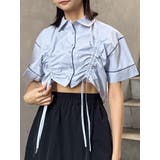 ブルー | バイカラーシャーリングシャツ | MURUA