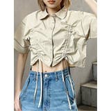 ベージュ | バイカラーシャーリングシャツ | MURUA