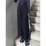 ブラック | フェイクレザーベルトハイウエストパンツ | MURUA