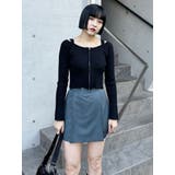 サイドファスナーミニスカート【セットアップ着用可】 | MURUA | 詳細画像9 