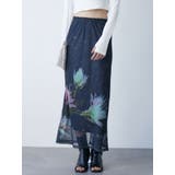 ブラック | プリントシアーナロースカート | MURUA