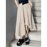 ベージュ | イレヘムギャザーアシメスカート | MURUA