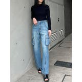 ジップヘムカーゴデニムパンツ | MURUA | 詳細画像16 