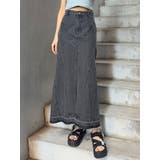 パターンデザインデニムロングスカート | MURUA | 詳細画像1 