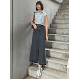 パターンデザインデニムロングスカート | MURUA | 詳細画像10 