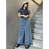 パターンデザインデニムロングスカート | MURUA | 詳細画像12 