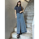 パターンデザインデニムロングスカート | MURUA | 詳細画像13 