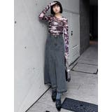 パターンデザインデニムロングスカート | MURUA | 詳細画像19 