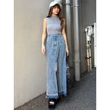 パターンデザインデニムロングスカート | MURUA | 詳細画像21 